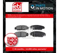 Brake Pads Set Front 170299 Febi 04650S5TE00 06450S0AJ10 06450S2AE00 06450S2AE01