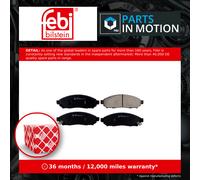 Brake pads Front Axle 170304 FEBI BILSTEIN for NISSAN NAVARA NP300 NP300 PICKUP
