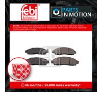 febi bilstein 170382 Brake Pad Set, 1 unit