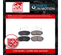 febi bilstein 170903 Brake Pad Set with fastening material, 1 unit