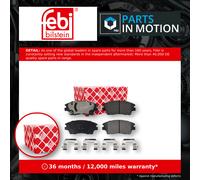 FEBI BILSTEIN Brake Pad Set Hyundai/Kia 177321 - 58101D3A00, 58101F2A50