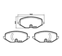 Brake Pads Set Front 8DB355040-801 Hella 0252616920PD 05P2184A 05P2184AK