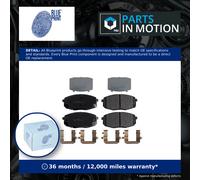 Brake Pads Set fits HYUNDAI KONA 1.6D Front 2018 on D4FE Blue Print 58101G3A00