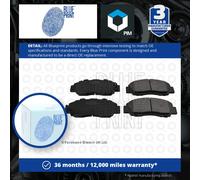 Brake Pads Set fits HONDA PRELUDE Mk5 BB9 2.0 Front 96 to 00 F20A4 Blue Print