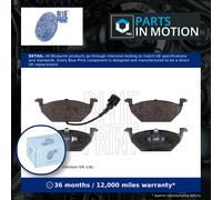 Brake Pads Set fits VW POLO 9N, Mk4 Front 2001 on Blue Print 1J0698151D Quality