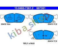 Fits ATE 13.0460-7361.2 BRAKE PADS. FORD P. FOCUS/KUGA 2.0-2.5 19- UK Stock
