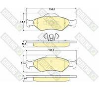 BRAKE PADS SET FRONT FITS FORD MAZDA GIRLING 6114182