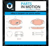 Brake Pads Set Front GDB1542 TRW A0004207104 A0034209920 A0044208720 0044208720
