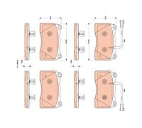 Brake pads GDB1888 TRW for ALFA ROMEO GIULIETTA