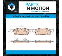 TRW Brake Pad Set GDB1946 - Front for Mercedes-Benz M-Class GL GLE GLS