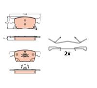 Brake pads GDB2139 TRW for OPEL ASTRA K ASTRA K Sports Tourer ASTRA K Estate Van