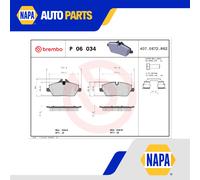 Brake Pads Set Front P06034 Brembo 34112288854 34112288855 34116767143 23916 New