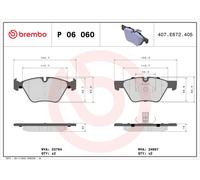 Brake Pads Set Front P06060 Brembo 34112449269 34116775310 34116796844 24697 New
