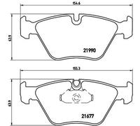 Brake Pads Set Front P06065 Brembo 34111164627 34111164629 34112157586 21990 New