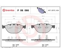 Brake Pads Set Front P06066 Brembo 34110300361 34112284065 34116764312 24330 New