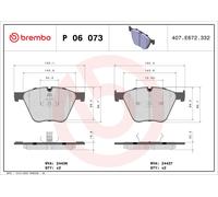 Brake Pads Set Front P06073 Brembo 34112413079 34112413080 34112449265 24437 New