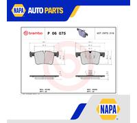 Brake Pads Set Front P06075 Brembo 34106799801 34106856191 34106859181 25199 New