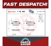 Brake Pads Set Front P06086 Brembo 34112444444 34116770251 34116778320 23985 New