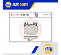 Brake Pads Set Front P06106 Brembo 34106883510 34106888459 34108064560 22392 New