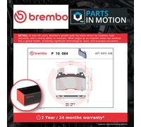 Brake Pads Set Front P10064 Brembo 23441307 84732488 22907156 92244289 92291022
