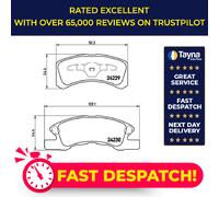 Brake Pads Set Front P16011 Brembo 04465B2010 04465B2030 04465B2040 04465B2100
