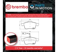 Brake Pads Set Front P23103 Brembo 00000071772534 0000071772534 71772534 24340