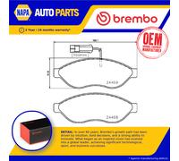 Brake Pads Set Front P23143 Brembo 1611457380 1612433880 1617273980 1623842380