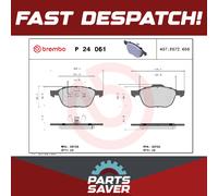 Brake Pads Set Front P24061 Brembo 1223682 1321517 1360305 1508074 1519528 23724