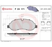 Brake Pads Set Front P24171 Brembo 1824121 1829400 1840479 2005967 2005987 22034