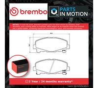 Brake Pads Set Front P28043 Brembo 45022TL0G50 45022TL0G51 45022TL3Q50 24785 New