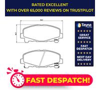 Brake Pads Set Front P28043 Brembo 45022TL0G50 45022TL0G51 45022TL3Q50 24785 New