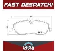 Brake Pads Set Front P44014 Brembo LR019618 LR134694 SFP5000010 SFP500010 24191