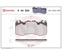 Brake Pads Set Front P44023 Brembo LR016684 LR020362 LR039526 LR064181 LR083935