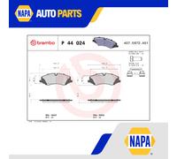 Brake Pads Set Front P44024 Brembo LR015578 LR016962 LR026221 25022 25021 New