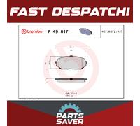 Brake Pads Set Front P49017 Brembo 8943659811 8970118921 8970138310 1U143328Z