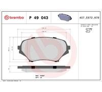 Brake Pads Set Front P49043 Brembo N77Y3328ZB NF7Y3323Z NF7Y3328Z NF7Y3328ZB New
