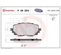 Brake Pads Set Front P49054 Brembo 0006000615055 6000615055 68333395AA 22271 New