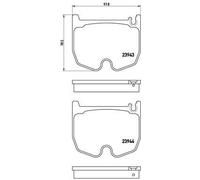 Brake Pads Set Front P50062 Brembo 0034204020 0034205320 0034207120 0044204520