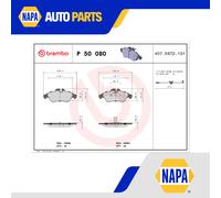 Brake Pads Set Front P50080 Brembo 2D0698151 2D0698151C 0024203920 0024209920