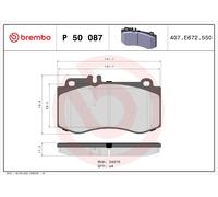 Brake Pads Set Front P50087 Brembo 0054207720 0054208520 0074204920 0074206320