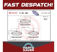 Brake Pads Set Front P50124 Brembo 0004209300 0004209803 0084202820 0084203820