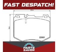 Brake Pads Set Front P50145 Brembo 000420800064 0004208100 000420810064 22061