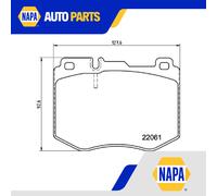 Brake Pads Set Front P50145 Brembo 000420800064 0004208100 000420810064 22061