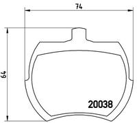 Brake Pads Set Front P52002 Brembo GBP177 GBP213 GBP281 GBP90213 GBP90297 20038