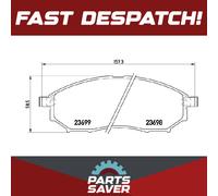Brake Pads Set Front P56058 Brembo MQ706233 MQ710558 MQ711169 MQ711941 MQ712159