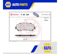 Brake Pads Set Front P56100 Brembo D10604BT0C D10604EA0A D10604EA0ARV 22065 New
