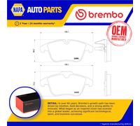 Brake Pads Set Front P61106 Brembo 1609253180 1610103880 1617283280 1619790280