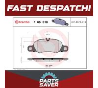 Brake Pads Set Front P65018 Brembo 98135193000 98135193809 98135193900 24459 New