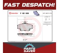 Brake Pads Set Front P68008 Brembo 1611460280 425041 425070 425310 E172118 21463