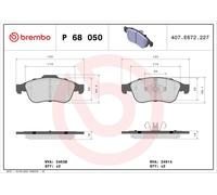 Brake Pads Set Front P68050 Brembo 4106000Q1B 4106000Q1C 4106000Q1L 410A100QAA